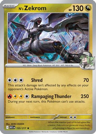 Image of N's Zekrom (155/217) [Mega Evolution: Ascended Heroes]