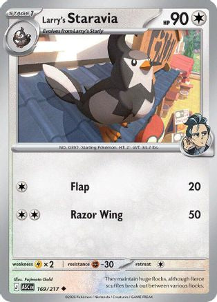 Image of Larry's Staravia 169  - Reverse Holofoil ME Ascended Heroes - Uncommon