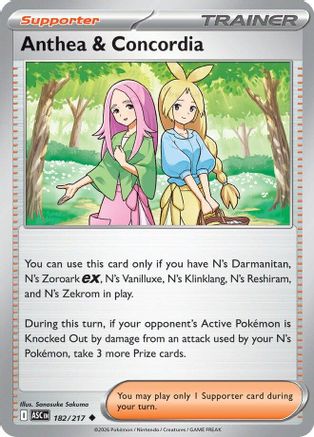 Image of Anthea & Concordia 182/217  - Reverse Holofoil ME Ascended Heroes - Uncommon