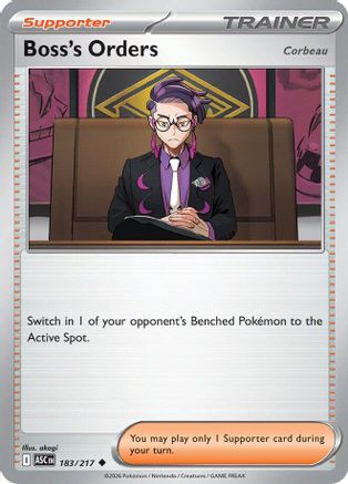 Image of Boss's Orders [Corbeau] 183/217  - Reverse Holofoil ME Ascended Heroes - Uncommon