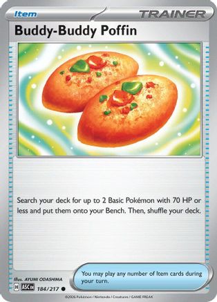Image of Buddy-Buddy Poffin 184  - Reverse Holofoil ME Ascended Heroes - Common