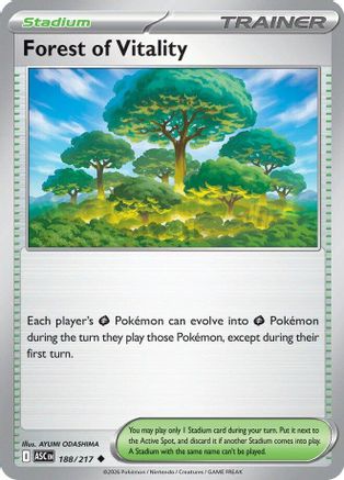 Image of Forest of Vitality 188  - Reverse Holofoil ME Ascended Heroes - Uncommon