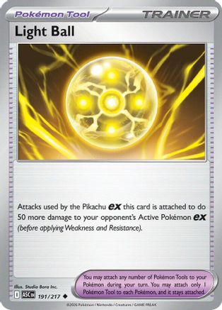 Image of Light Ball 191  - Reverse Holofoil ME Ascended Heroes - Uncommon