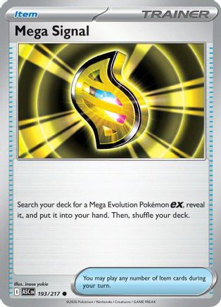 Image of Mega Signal 193  - Reverse Holofoil ME Ascended Heroes - Common