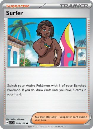 Image of Surfer 200/217  - Reverse Holofoil ME Ascended Heroes - Common