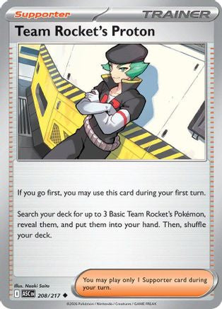 Image of Team Rocket's Proton 208  - Reverse Holofoil ME Ascended Heroes - Uncommon