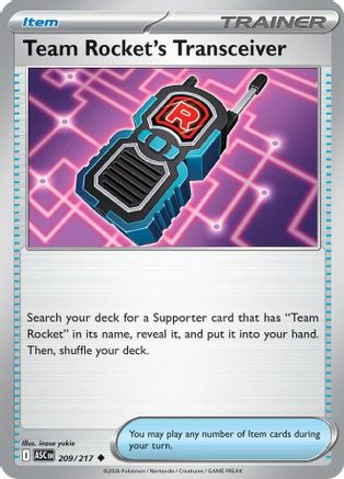 Image of Team Rocket's Transceiver 209/217  - Reverse Holofoil ME Ascended Heroes - Uncommon