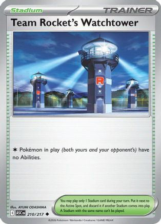 Image of Team Rocket's Watchtower 210  - Reverse Holofoil ME Ascended Heroes - Uncommon