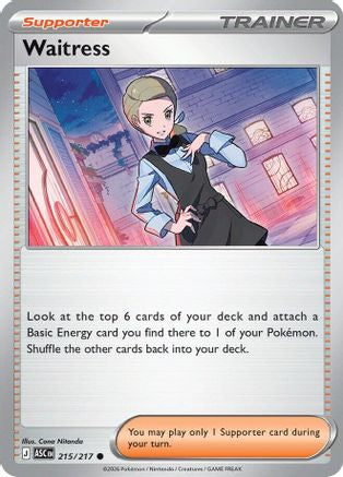 Image of Waitress 215  - Reverse Holofoil ME Ascended Heroes - Common