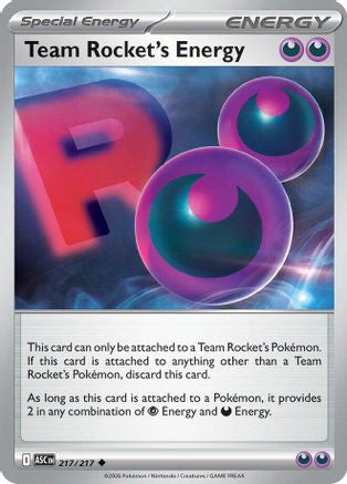 Image of Team Rocket's Energy 217  - Reverse Holofoil ME Ascended Heroes - Uncommon