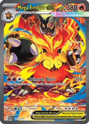 Image of Mega Emboar ex (273/217) [Mega Evolution: Ascended Heroes]