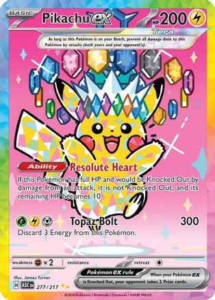 Image of Pikachu ex (277/217) [Mega Evolution: Ascended Heroes]