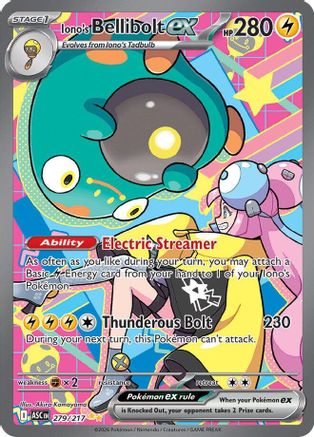 Image of Iono's Bellibolt ex (279/217) [Mega Evolution: Ascended Heroes]