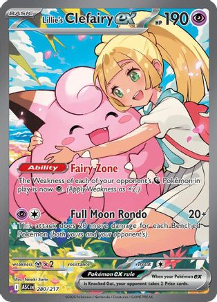 Image of Lillie's Clefairy ex (280/217) [Mega Evolution: Ascended Heroes]