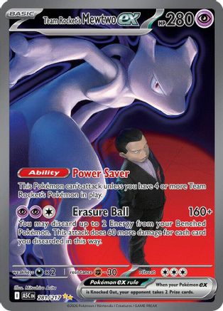 Image of Team Rocket's Mewtwo ex (281/217) [Mega Evolution: Ascended Heroes]