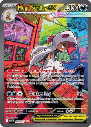 Image of Mega Scrafty ex (285/217) [Mega Evolution: Ascended Heroes]