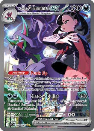 Image of Marnie's Grimmsnarl ex (287/217) [Mega Evolution: Ascended Heroes]