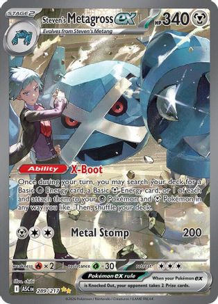 Image of Steven's Metagross ex (289/217) [Mega Evolution: Ascended Heroes]