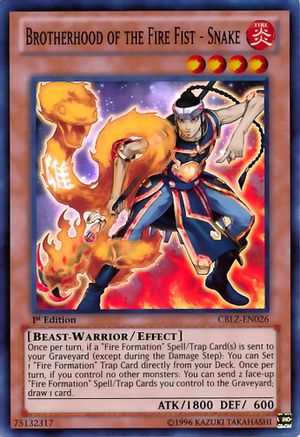 Image of Brotherhood of the Fire Fist - Snake [CBLZ-EN026] Super Rare