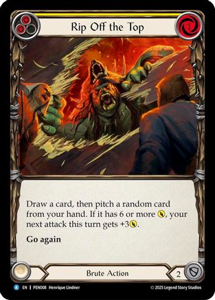 Image of Rip Off The Top (Yellow) (Regular) [PEN008] (Compendium of Rathe)