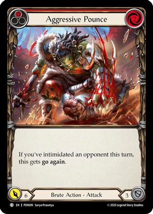 Image of Aggressive Pounce (Red) (Regular) [PEN009] (Compendium of Rathe)