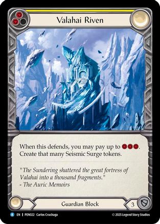 Image of Valahai Riven (Yellow) (Regular) [PEN022] (Compendium of Rathe)