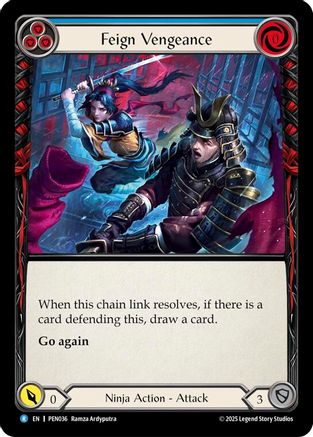 Image of Feign Vengeance (Blue) (Regular) [PEN036] (Compendium of Rathe)