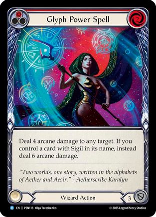 Image of Glyph Power Spell (Red) (Regular) [PEN113] (Compendium of Rathe)