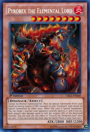 Image of Pyrorex the Elemental Lord [CBLZ-EN040] Secret Rare