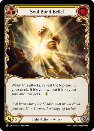 Image of Soul Bond Belief (Yellow) (Regular) [PEN187] (Compendium of Rathe)