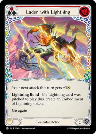 Image of Laden With Lightning (Red) (Regular) [PEN212] (Compendium of Rathe)