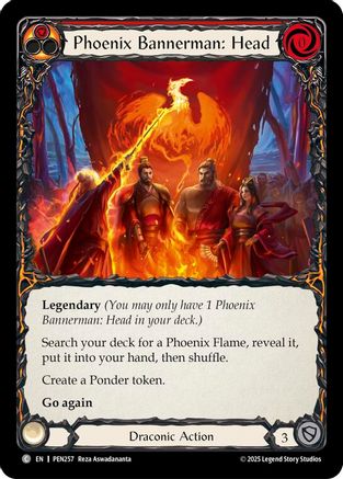 Image of Phoenix Bannerman Head (Red) (Regular) [PEN257] (Compendium of Rathe)