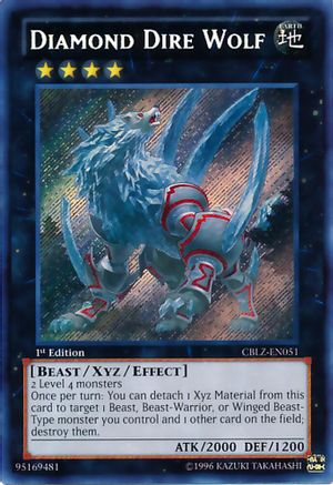 Image of Diamond Dire Wolf [CBLZ-EN051] Secret Rare