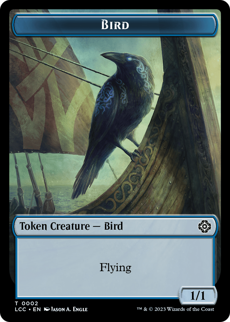 Image of Bird // Merfolk (0003) Double-Sided Token [The Lost Caverns of Ixalan Commander Tokens]