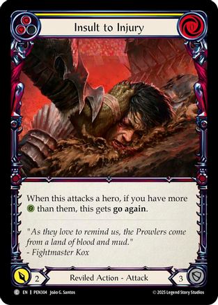 Image of Insult To Injury (Yellow) (Regular) [PEN304] (Compendium of Rathe)