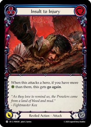 Image of Insult To Injury (Blue) (Regular) [PEN305] (Compendium of Rathe)
