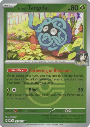 Image of Erika's Tangela (007/217) (Poke Ball) [Mega Evolution: Ascended Heroes]