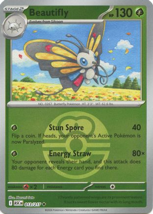 Image of Beautifly (013/217) (Love Ball) [Mega Evolution: Ascended Heroes]