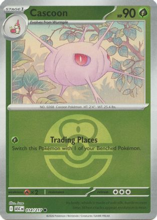 Image of Cascoon (014/217) (Love Ball) [Mega Evolution: Ascended Heroes]