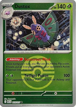 Image of Dustox (015/217) (Love Ball) [Mega Evolution: Ascended Heroes]