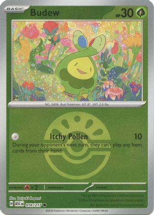 Image of Budew (016/217) (Friend Ball) [Mega Evolution: Ascended Heroes]