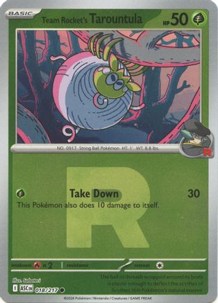 Image of Team Rocket's Tarountula (018/217) (Team Rocket) [Mega Evolution: Ascended Heroes]