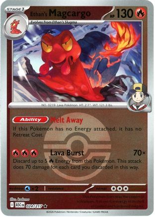 Image of Ethan's Magcargo (024/217) (Poke Ball) [Mega Evolution: Ascended Heroes]