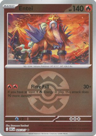 Image of Entei (025/217) (Quick Ball) [Mega Evolution: Ascended Heroes]