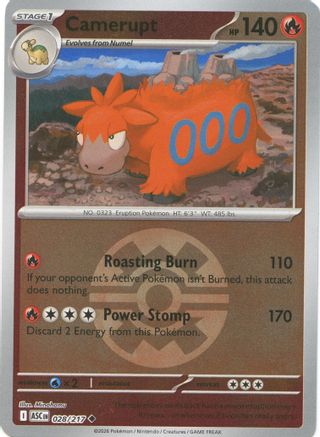 Image of Camerupt (028/217) (Quick Ball) [Mega Evolution: Ascended Heroes]