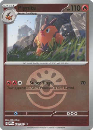 Image of Pignite (030/217) (Friend Ball) [Mega Evolution: Ascended Heroes]