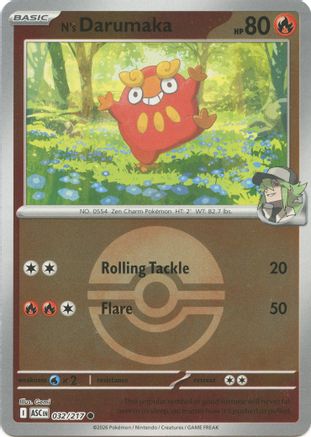 Image of N's Darumaka (032/217) (Poke Ball) [Mega Evolution: Ascended Heroes]