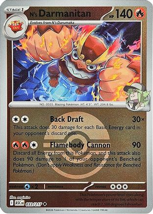 Image of N's Darmanitan (033/217) (Poke Ball) [Mega Evolution: Ascended Heroes]