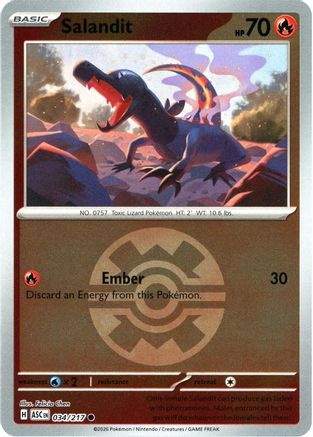 Image of Salandit (034/217) (Quick Ball) [Mega Evolution: Ascended Heroes]