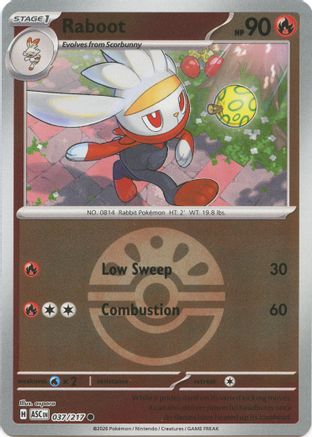 Image of Raboot (037/217) (Friend Ball) [Mega Evolution: Ascended Heroes]